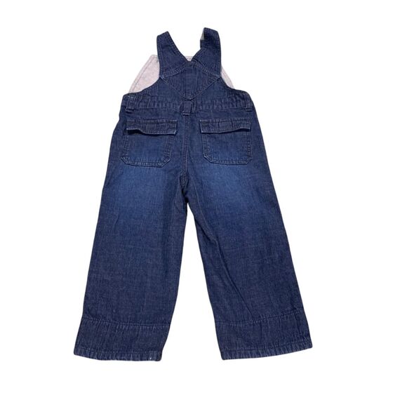 Gymboree Toddlers Embroidered Penguin Blue Jeans Denim Blue Overalls Bib 2T - Picture 6 of 8